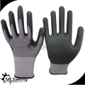 SRSAFETY billig preis / 15g Nylon und Spandex dünne Schaum Nitril Handschuhe / Hand Handschuhe